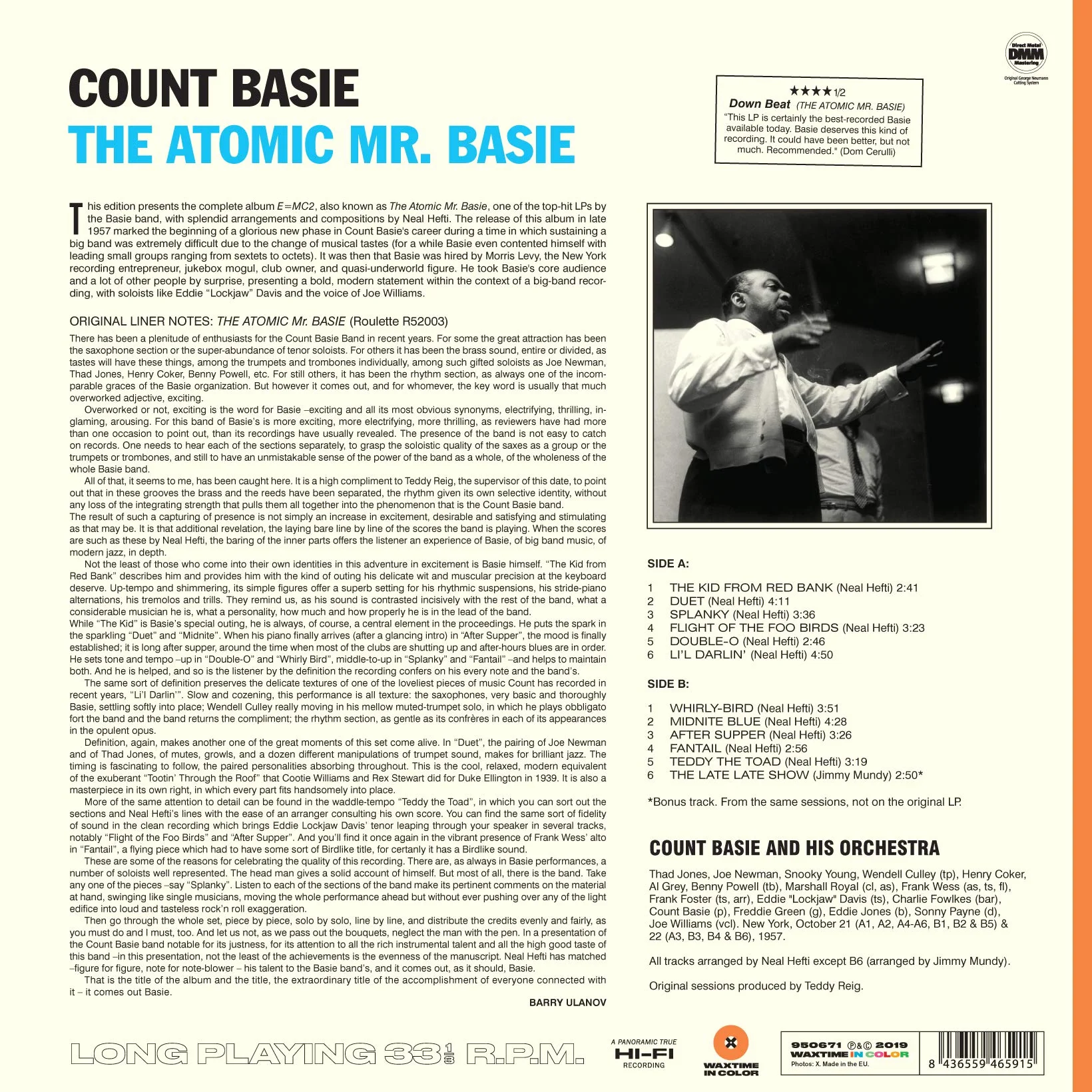 The Atomic Mr. Basie Colored Vinyl