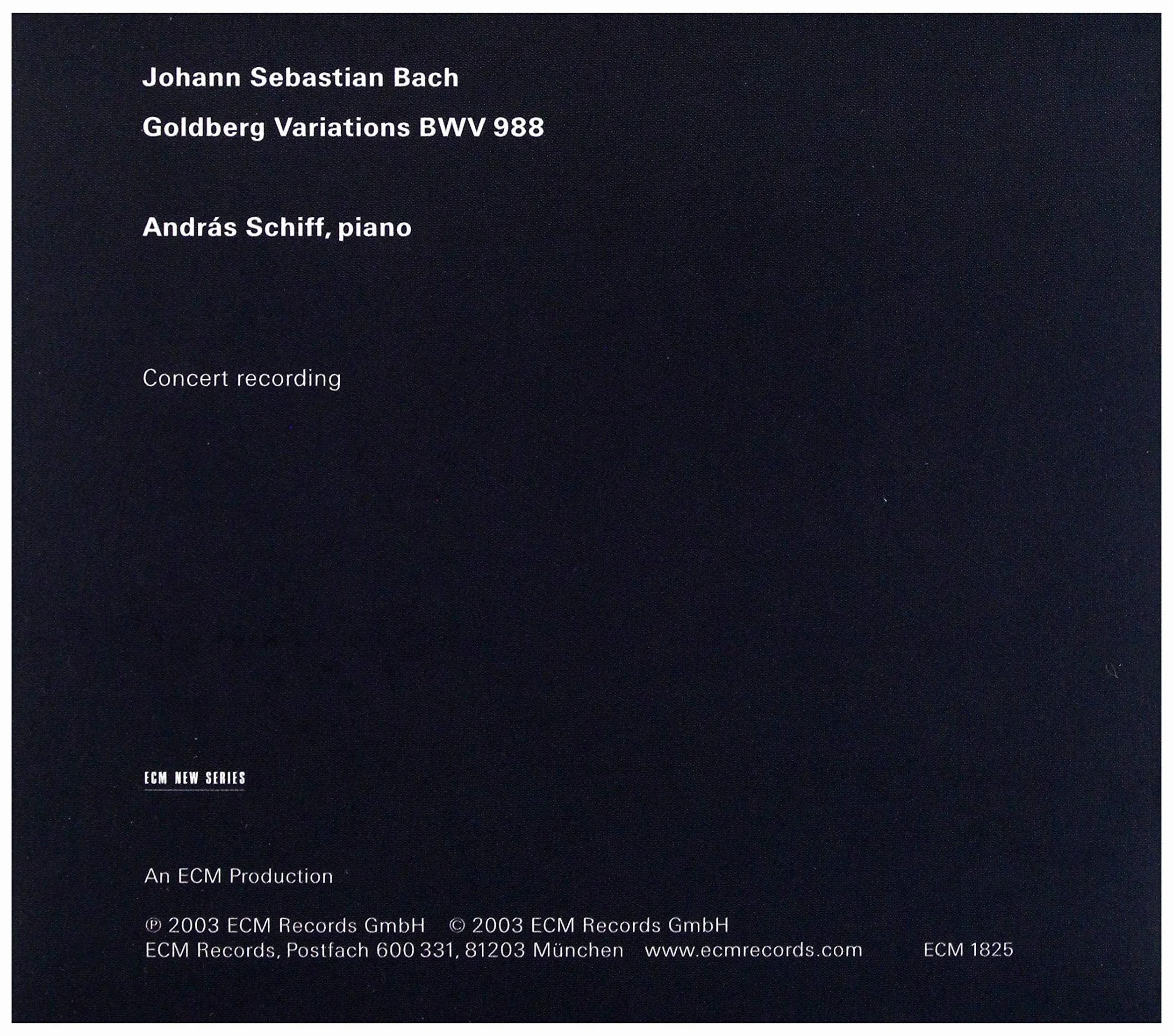 J.S. Bach: Goldberg Variations