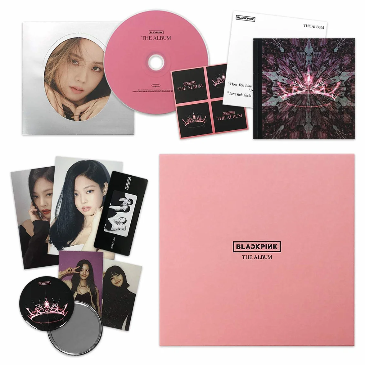 THE ALBUM [ VERSION #2 ] - BLACKPINK 1st Full Album CD + Photobook + PostCard Set + Credits Sheet + Lyrics Booklet + Photocards + Postcards + Sticker + FREE GIFT