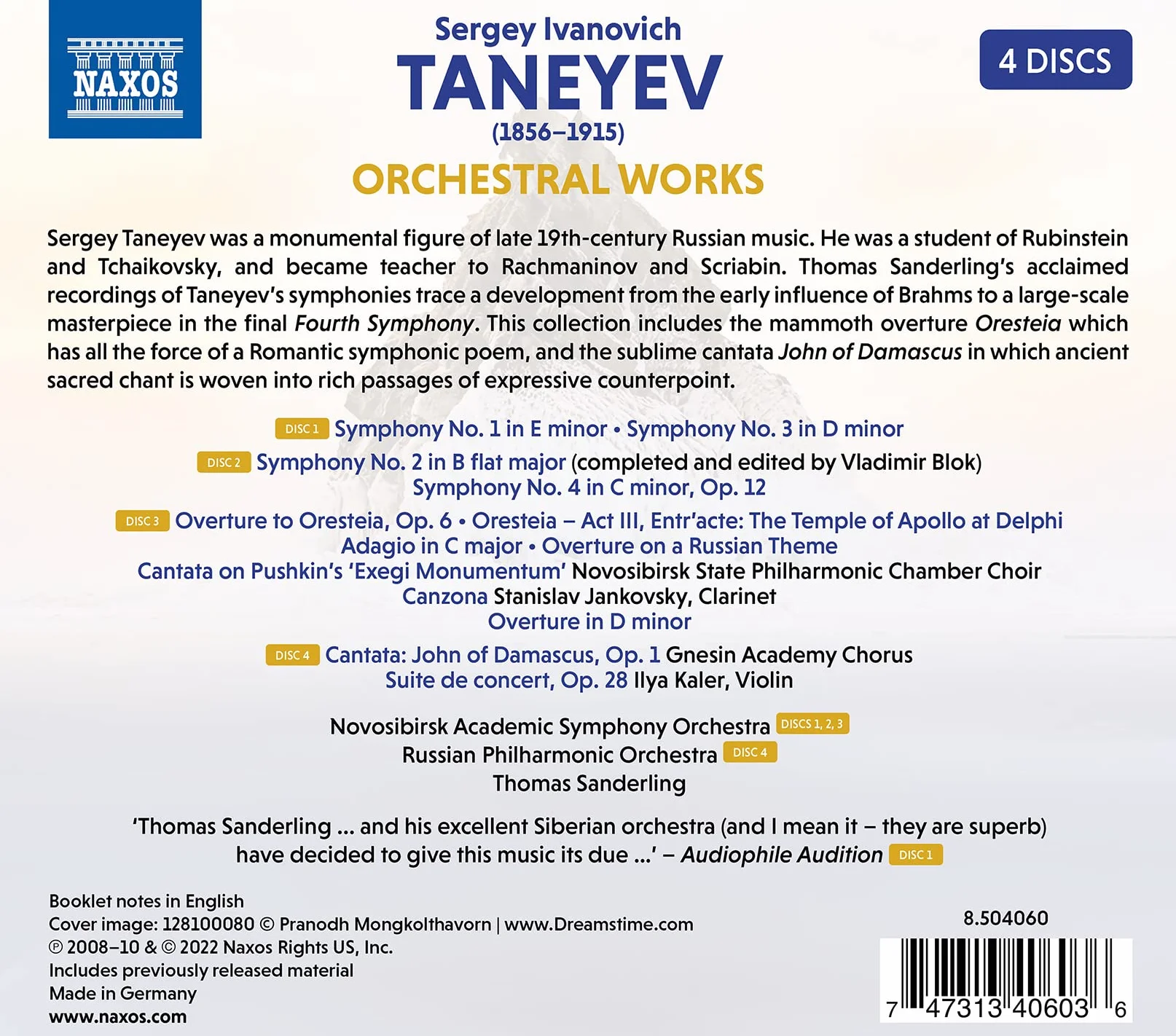 Taneyev Orchestral Works