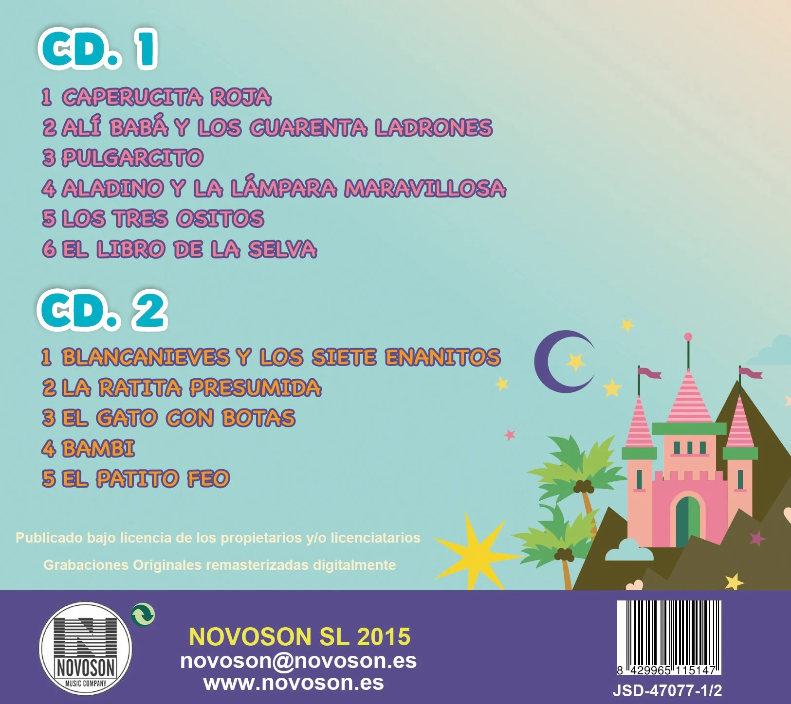 Cuentos Infantiles: Alí Babá, Pulgarcito, Blancanieves, Bambi,…, modelos surtidos