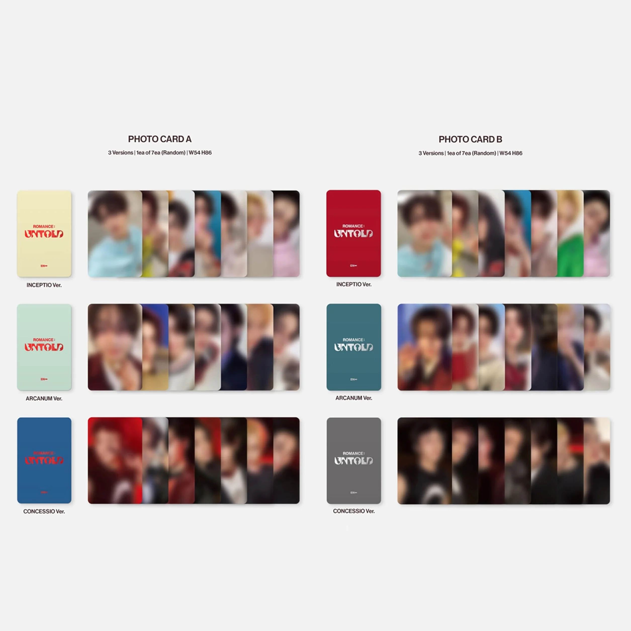 ENHYPEN - 2nd full album [ROMANCE : UNTOLD] (CONCESSIO ver.) Photo Paper RIngs R + 2 Pin Badges + 4 Extra Photocards