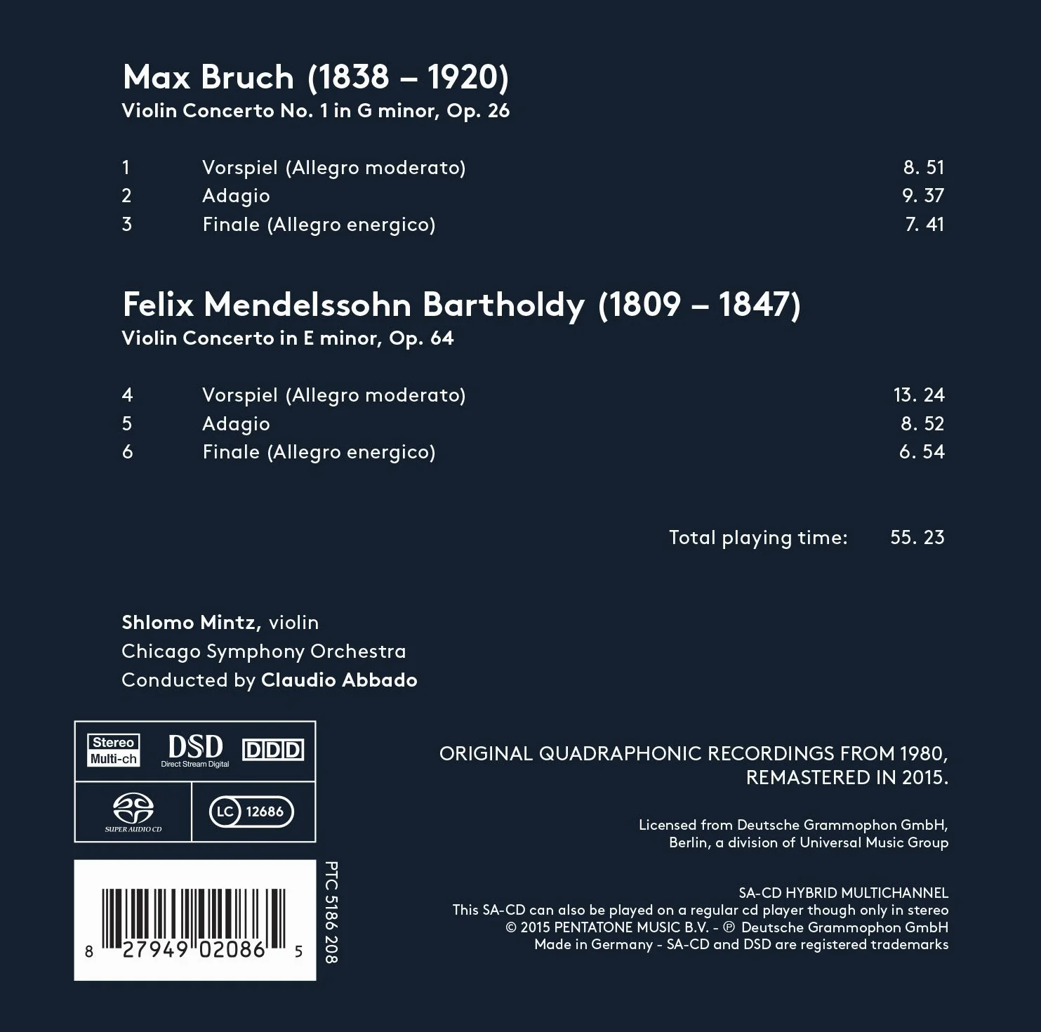 Shlomo Mintz/ & Claudio Abbado: Bruch, Mendelssohn