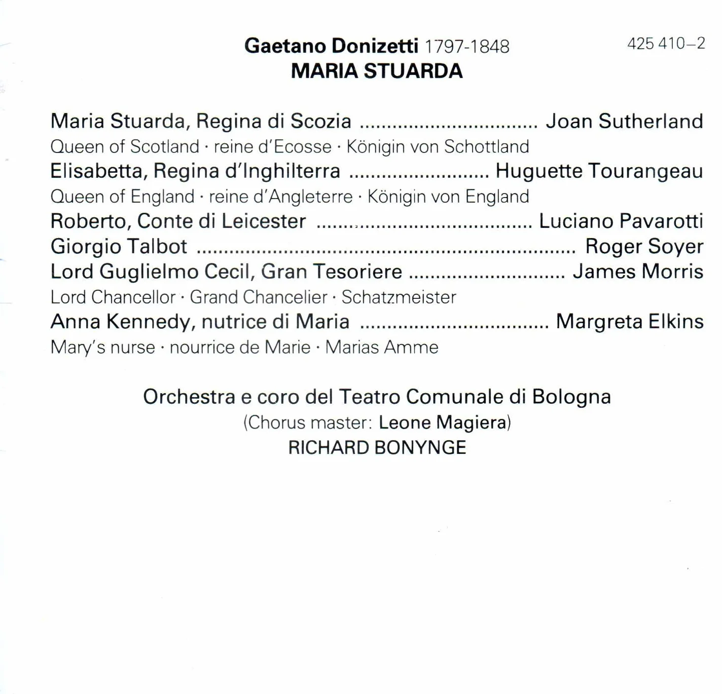 Donizetti: Maria Stuarda