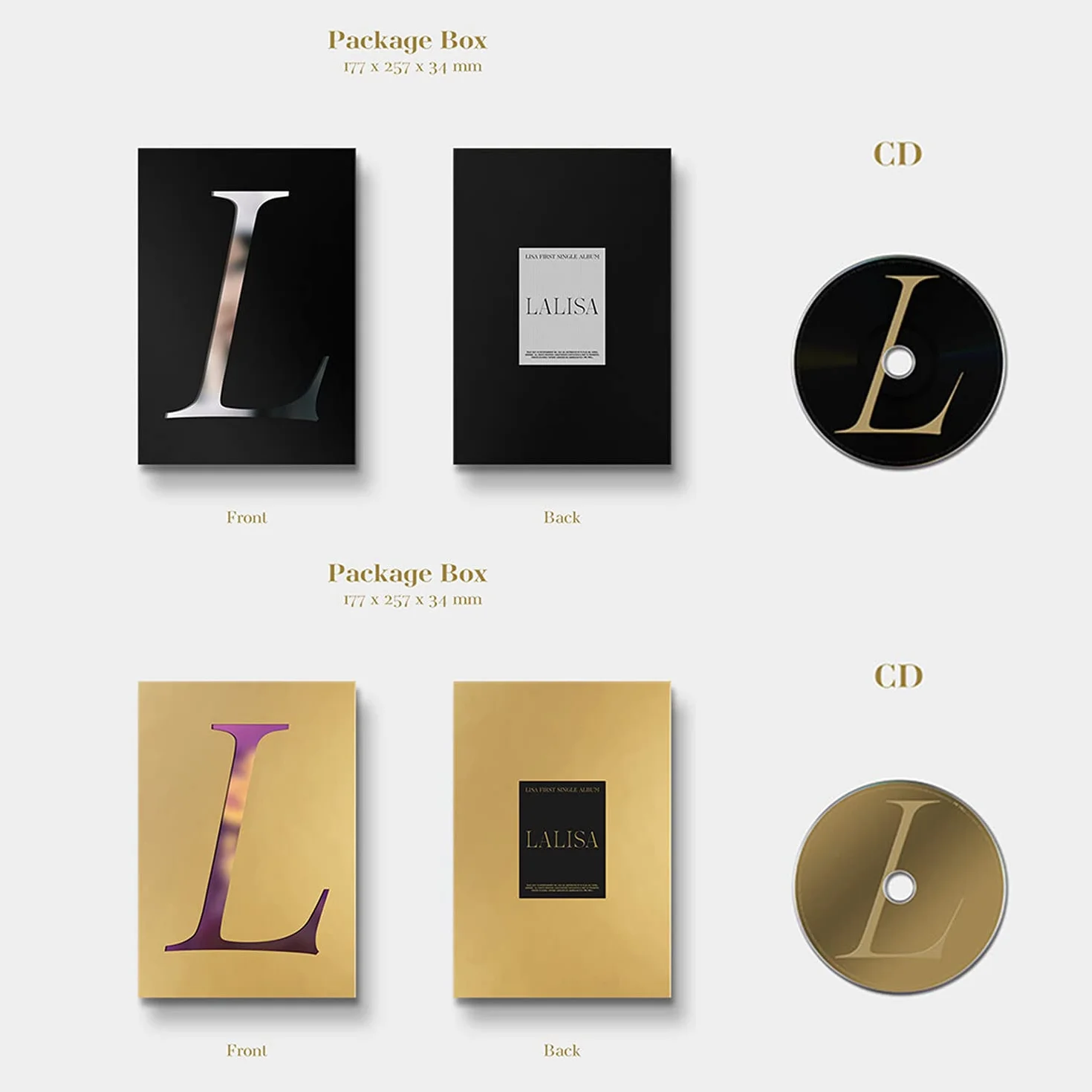 BLACKPINK LISA FIRST SINGLE ALBUM - LALISA [ BLACK VER. ] PHOTOBOOK + LYRICS PAPER + CD + PHOTOCARD + POLAROID + DOUBLE-SIDED POSTER