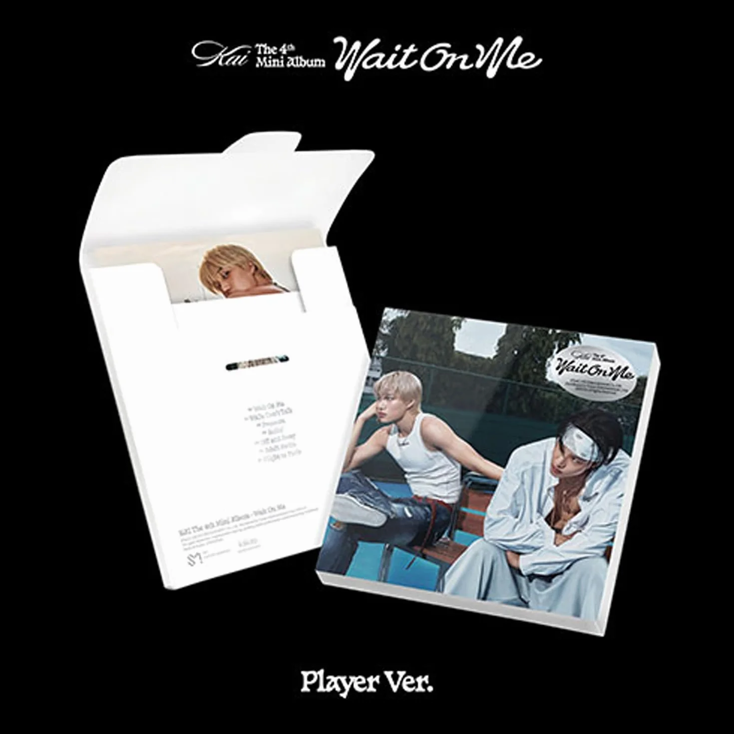 KAI - The 4th Mini Album [Wait On Me] (Player Ver.) Cover Box R let + Photocard + Image Card + 2 Extra Photocards