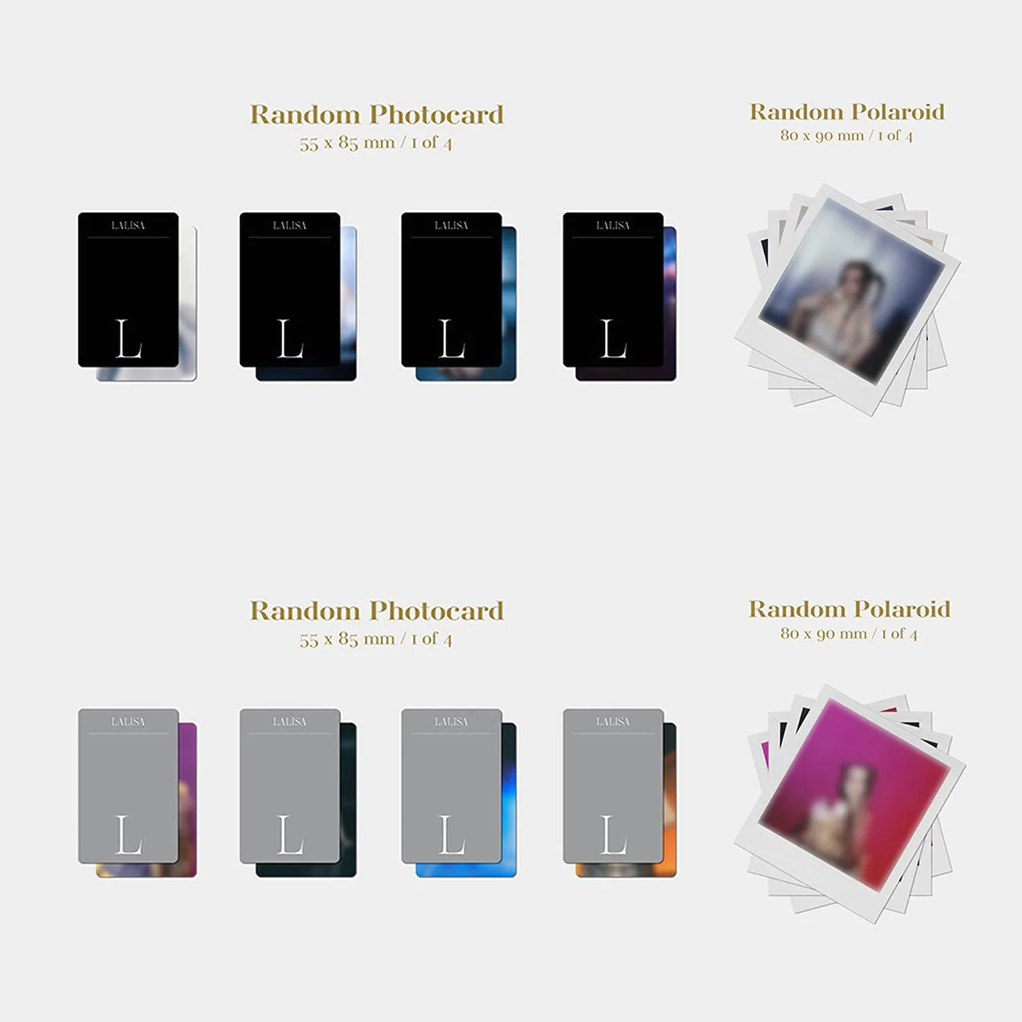 BLACKPINK LISA FIRST SINGLE ALBUM - LALISA [ BLACK VER. ] PHOTOBOOK + LYRICS PAPER + CD + PHOTOCARD + POLAROID + DOUBLE-SIDED POSTER