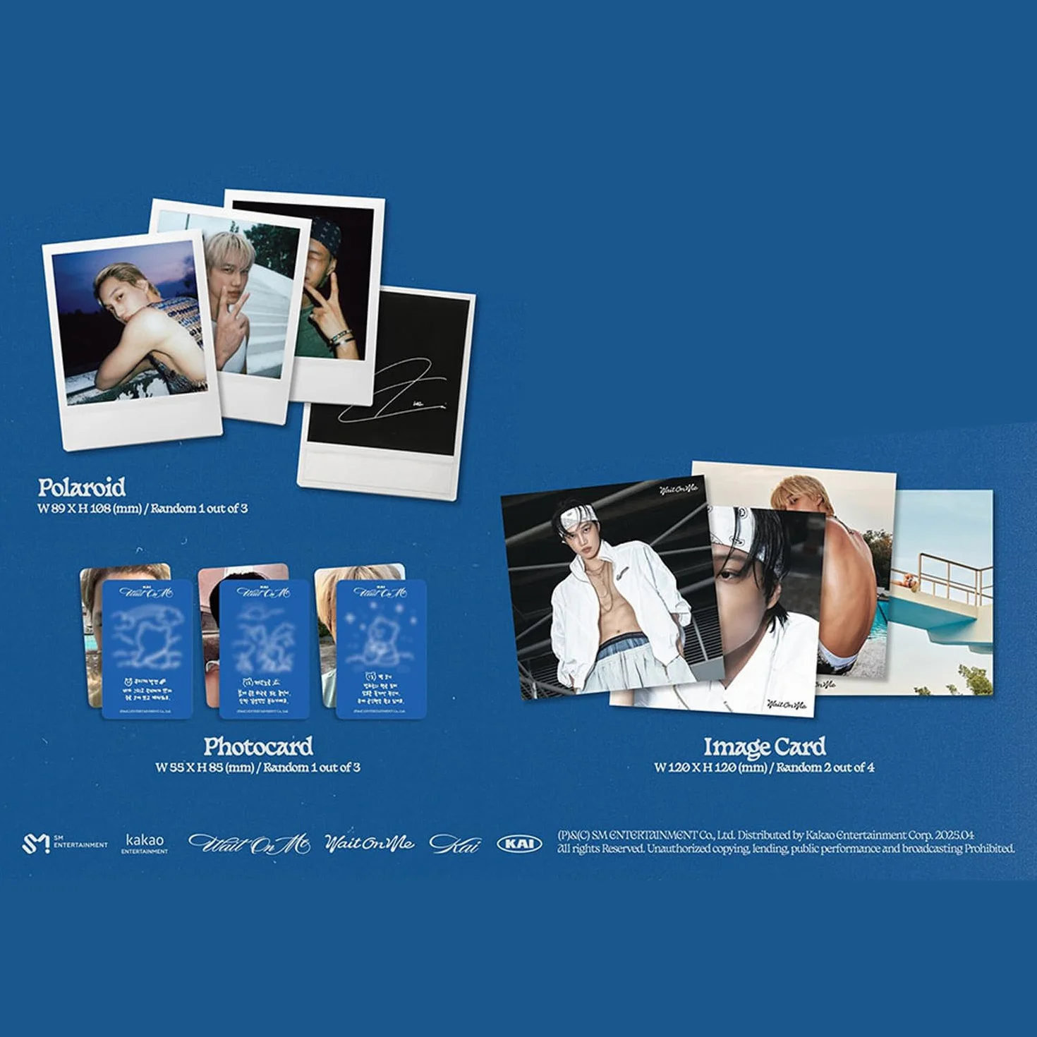 KAI - The 4th Mini Album [Wait On Me] (Player Ver.) Cover Box R let + Photocard + Image Card + 2 Extra Photocards