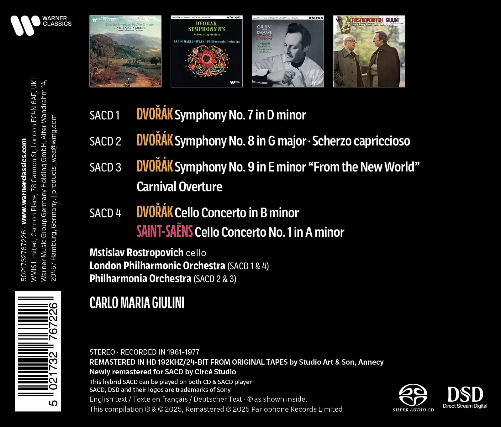 Dvorak Symphonies 7-9 Cello