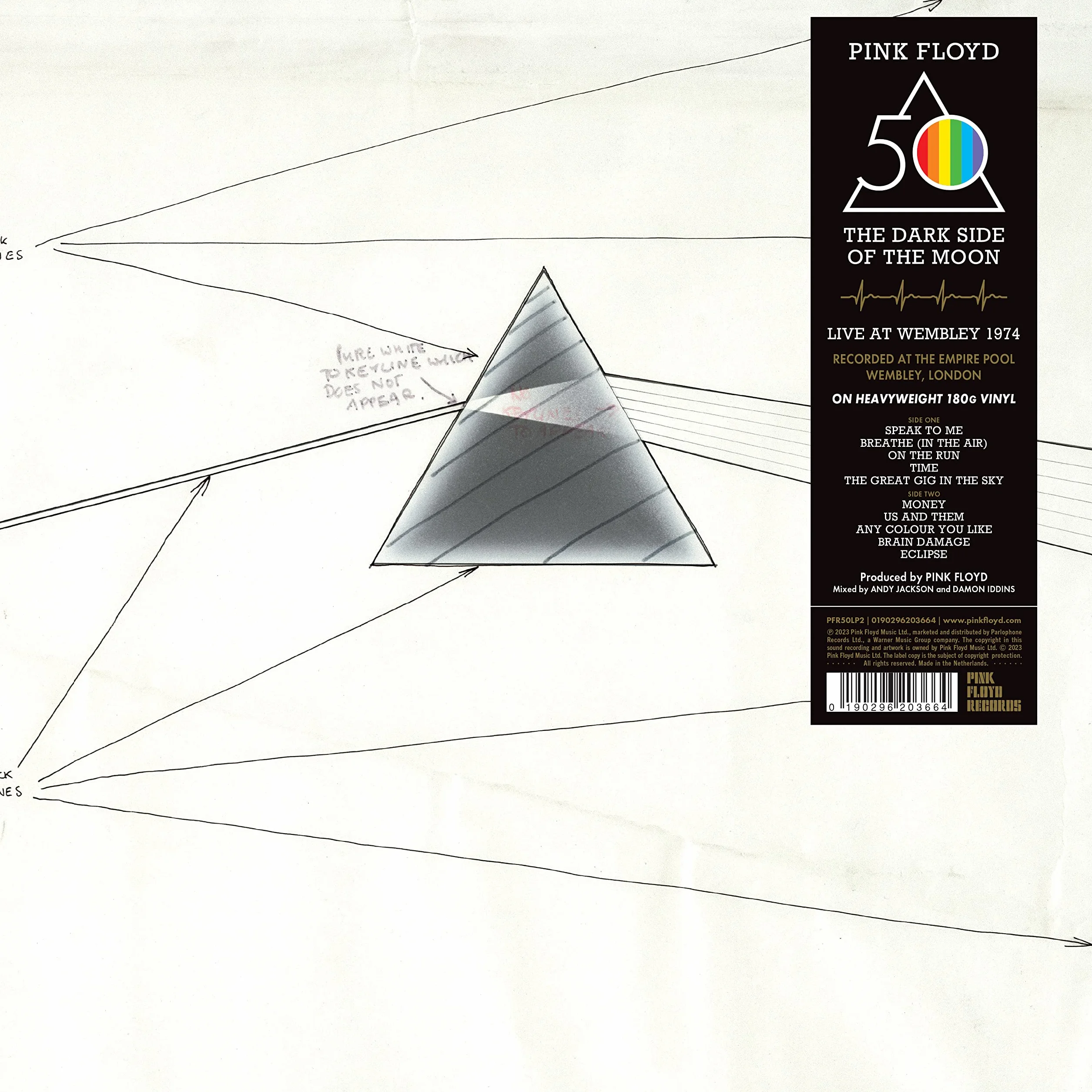 Pink Floyd The Dark Side Of The Moon Live at Wembley 1974 2023 Master LP Vinyl