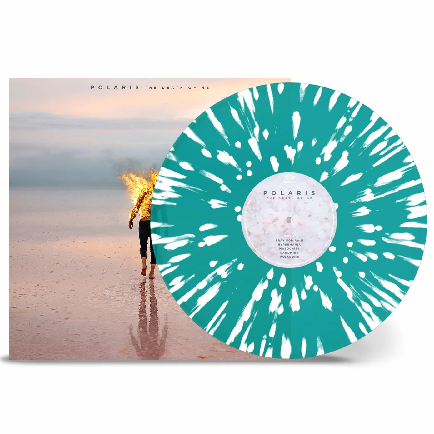 The Death Of Me Transparent Turquoise White Splatter Vinyl
